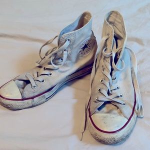 Used White Converse High-tops size 39